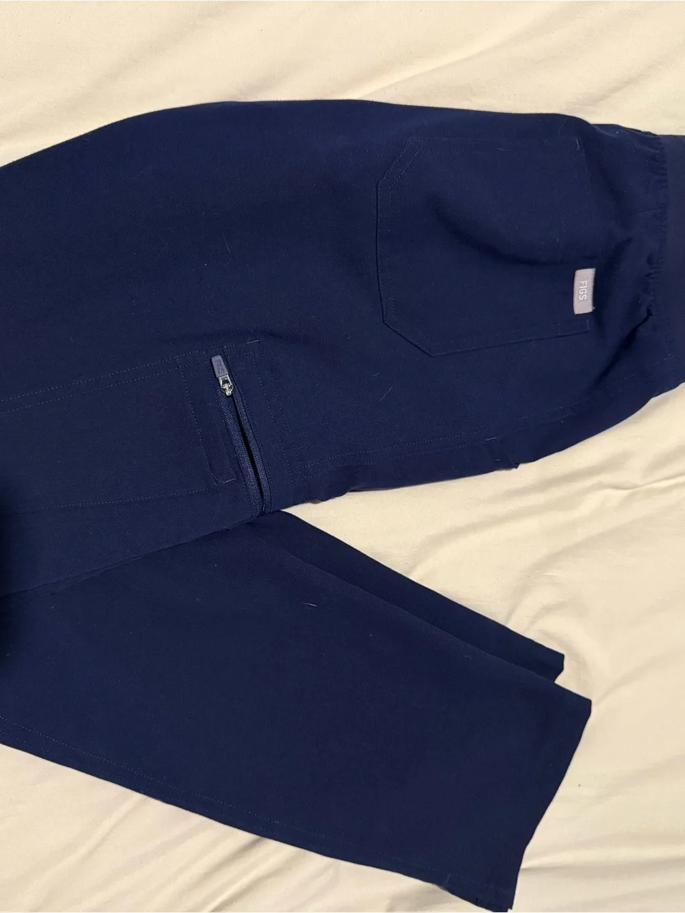 Navy Yola High Waisted 2.0 - Skinny Scrub Pants - Picture 1 of 4